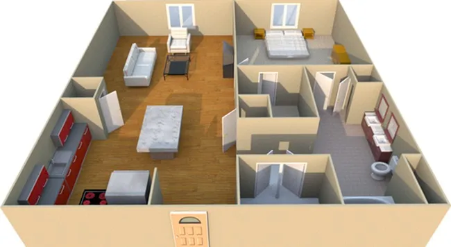1 Bedroom Floorplan