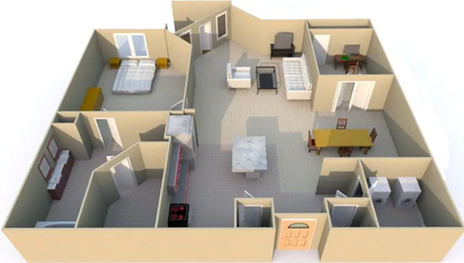 2 Bedroom Floor Plan