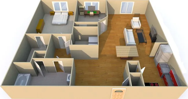 2 Bedroom Floor Plan