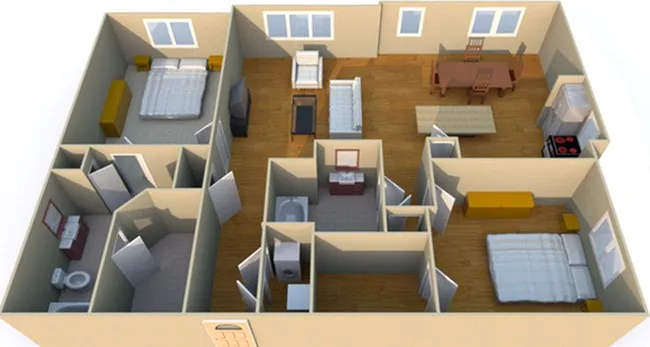 2 Bedroom Floor Plan