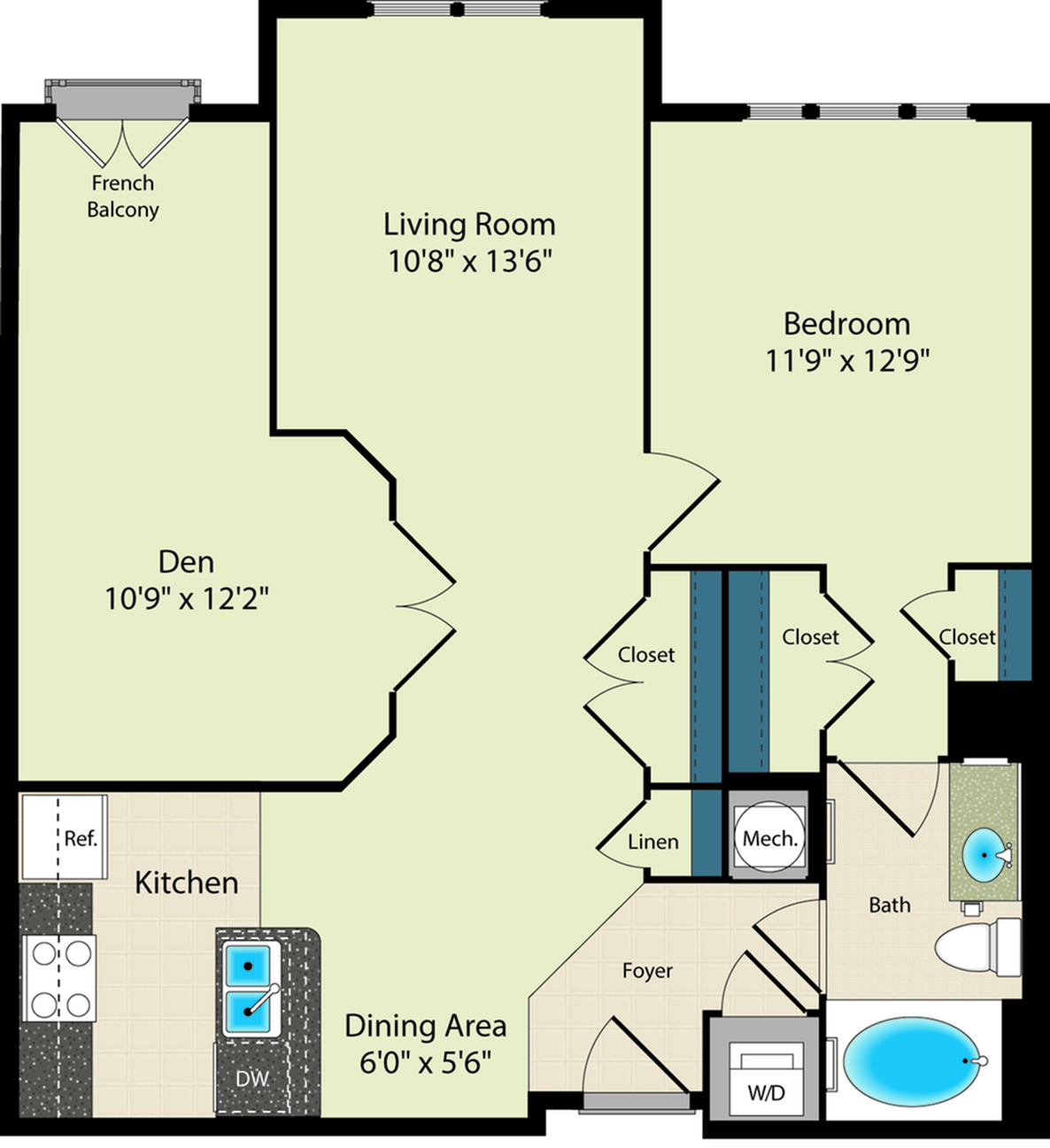 The Fillmore 2 Bed Apartment Inigo's Crossing