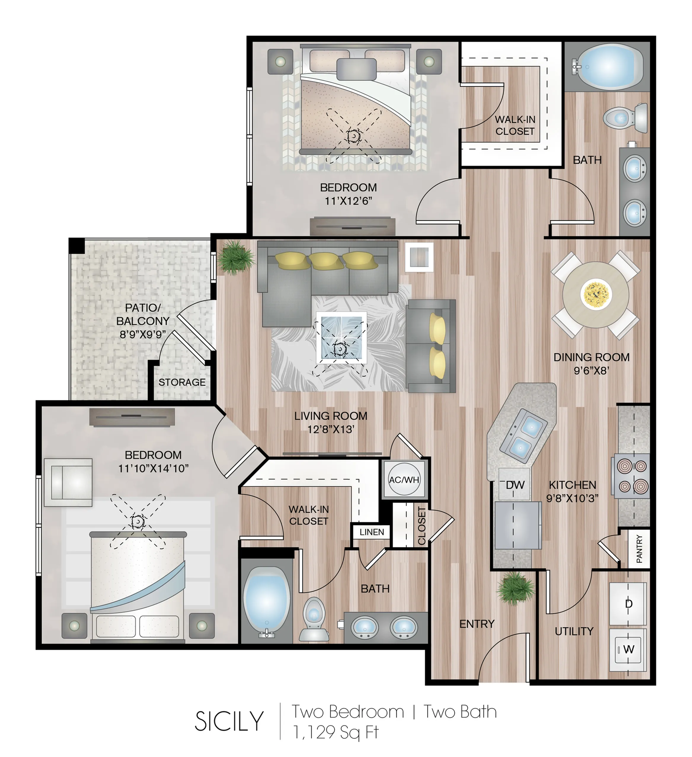 1129 Square Feet