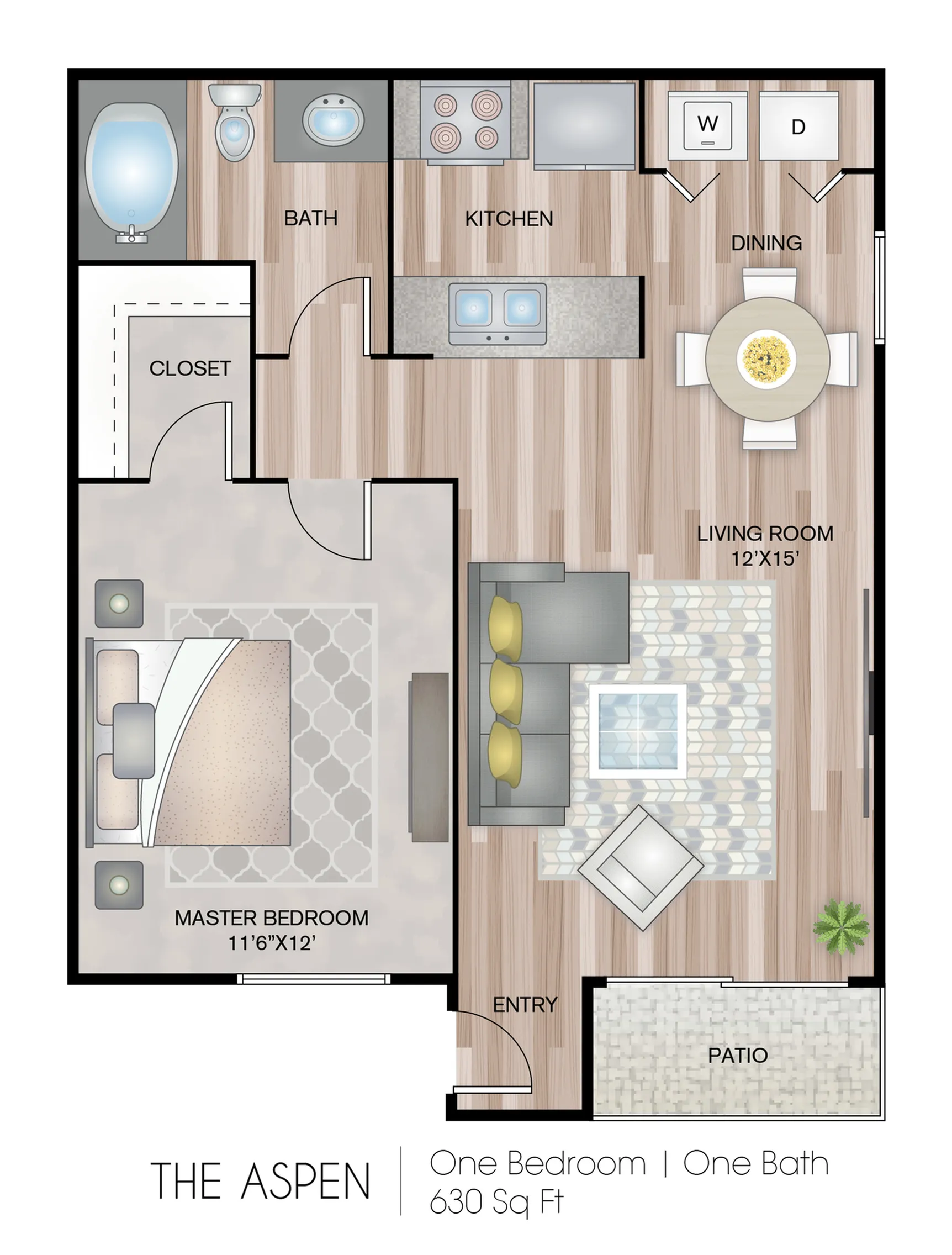 The Aspen with Washer & Dryer