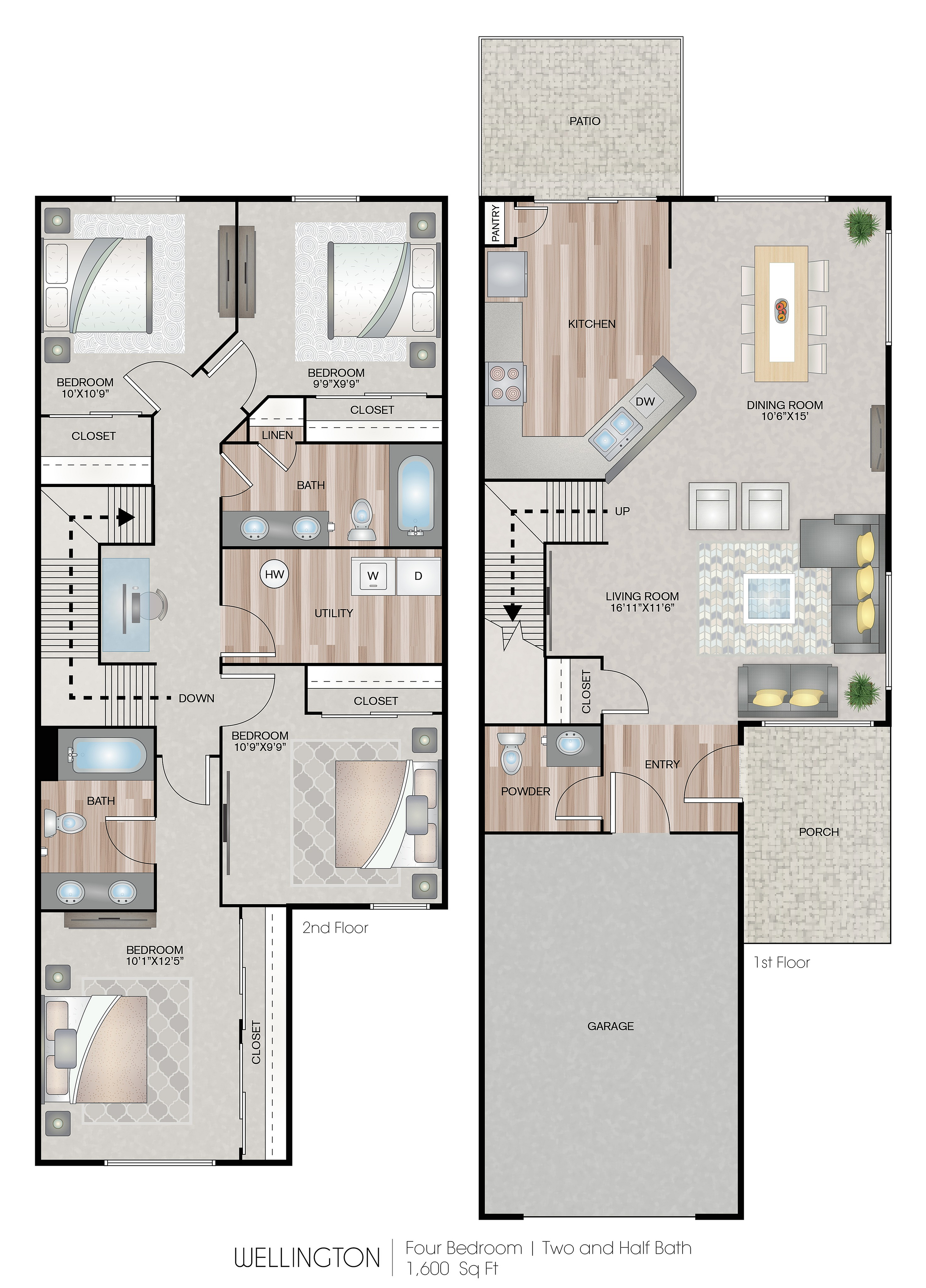 Wellington | 4 Bed Apartment | Carrolls Creek Landing Townhomes