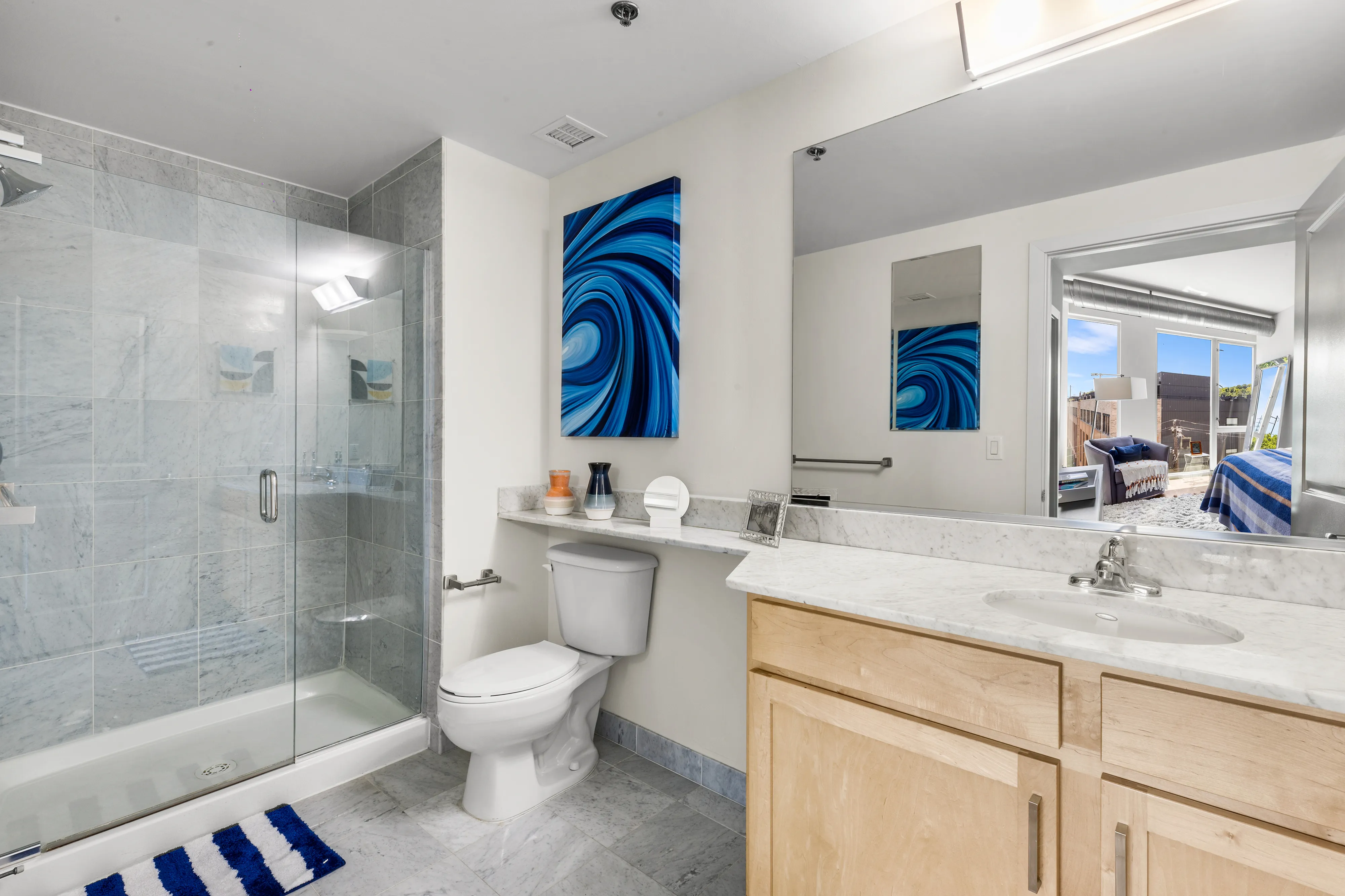 Image of Chic Marble Master Bathrooms for Apex Manayunk