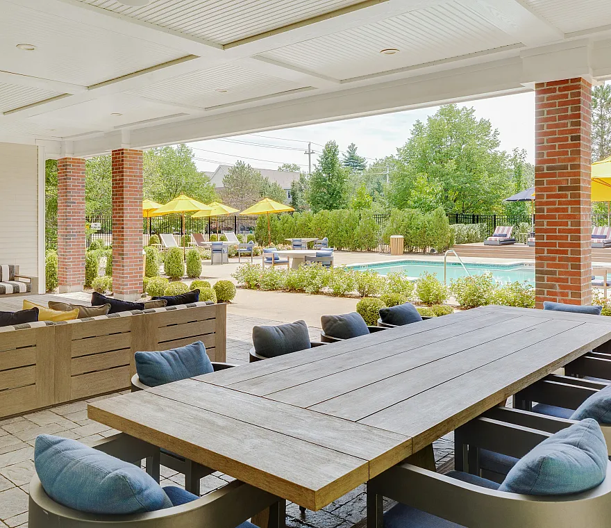 pool lounge area