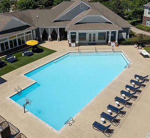 aerial of pool