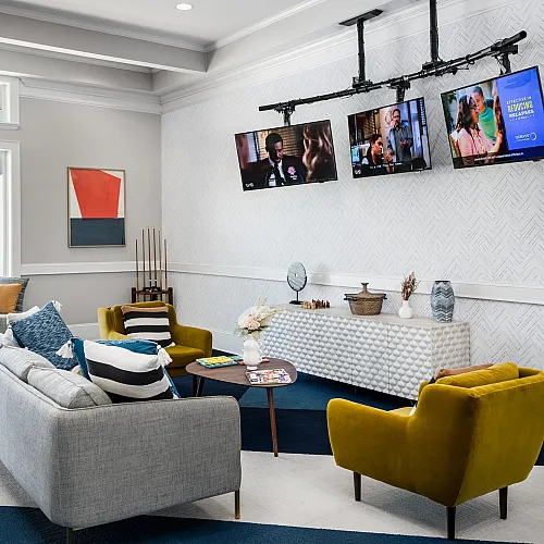 TV lounge area in clubhouse