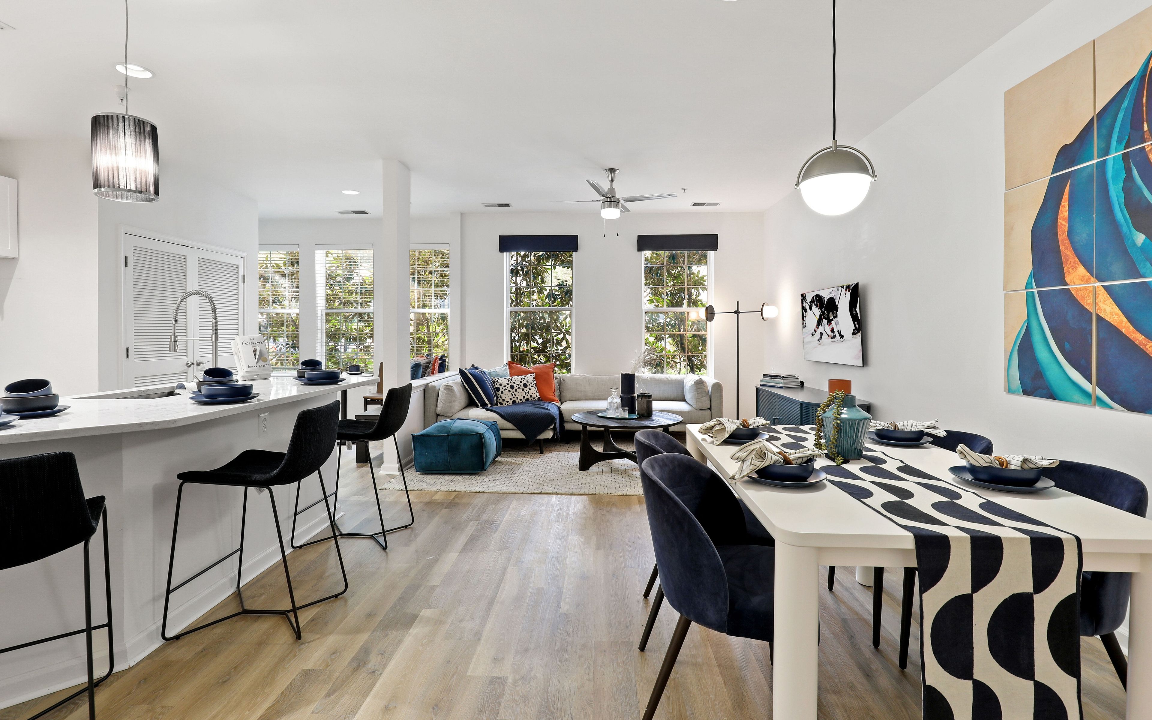 dining area and kitchen
