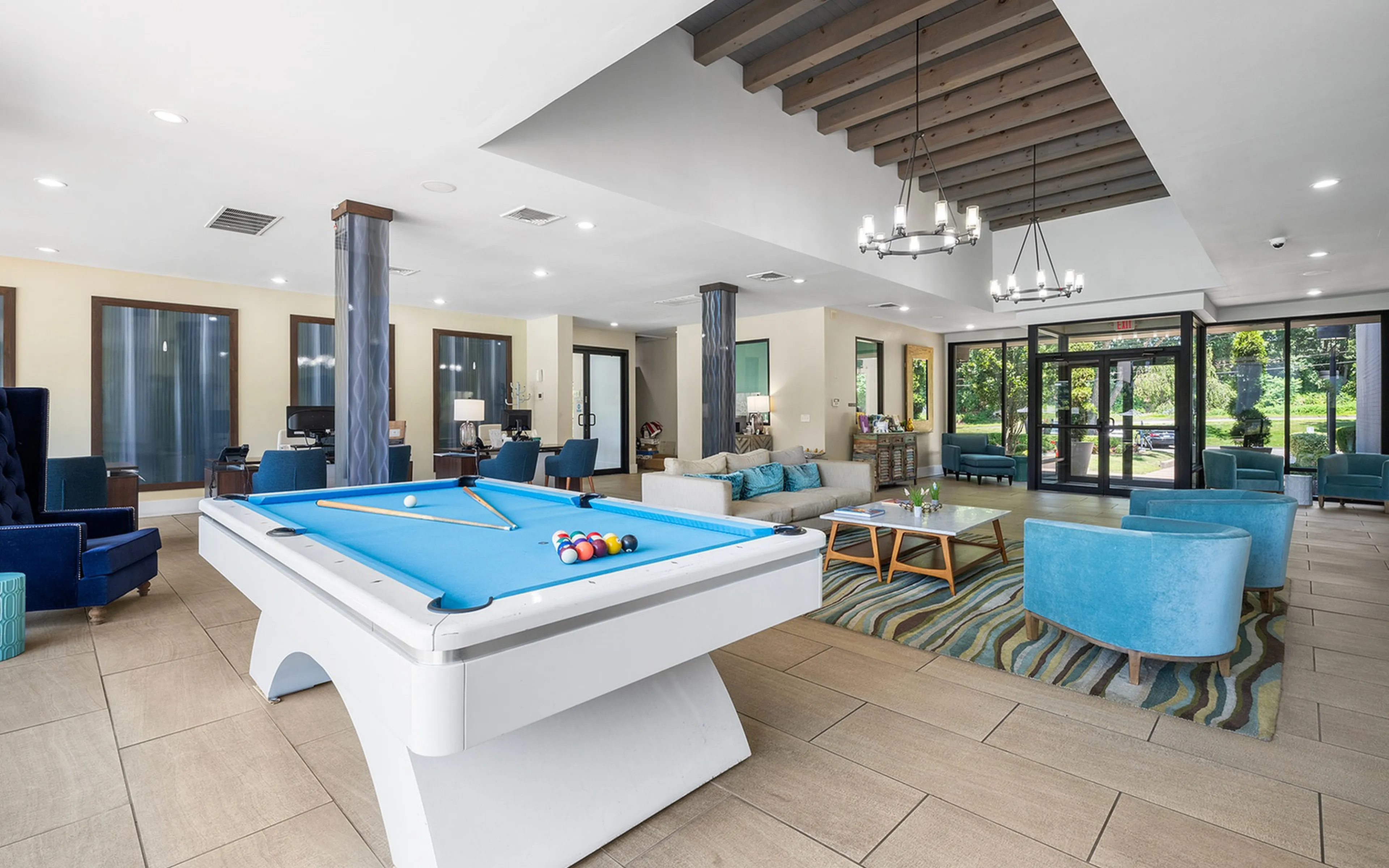 billiards in the clubhouse