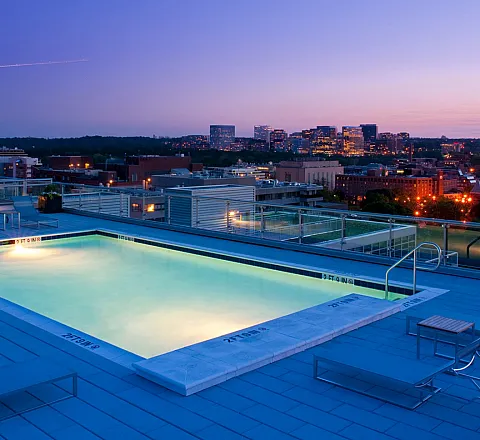pool at night