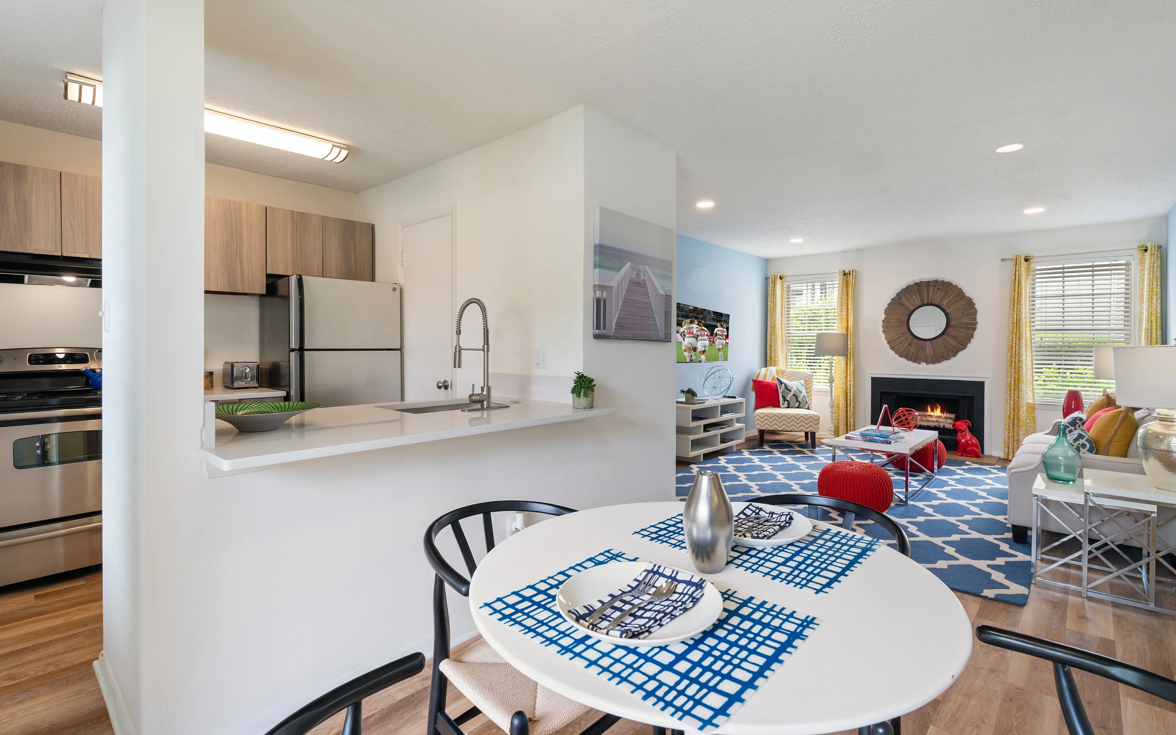 dining area and kitchen