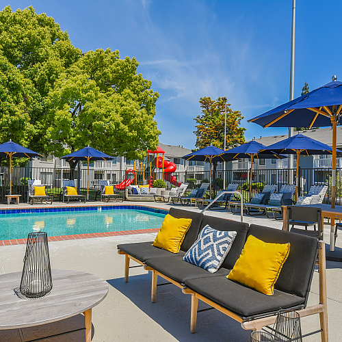 pool with furniture