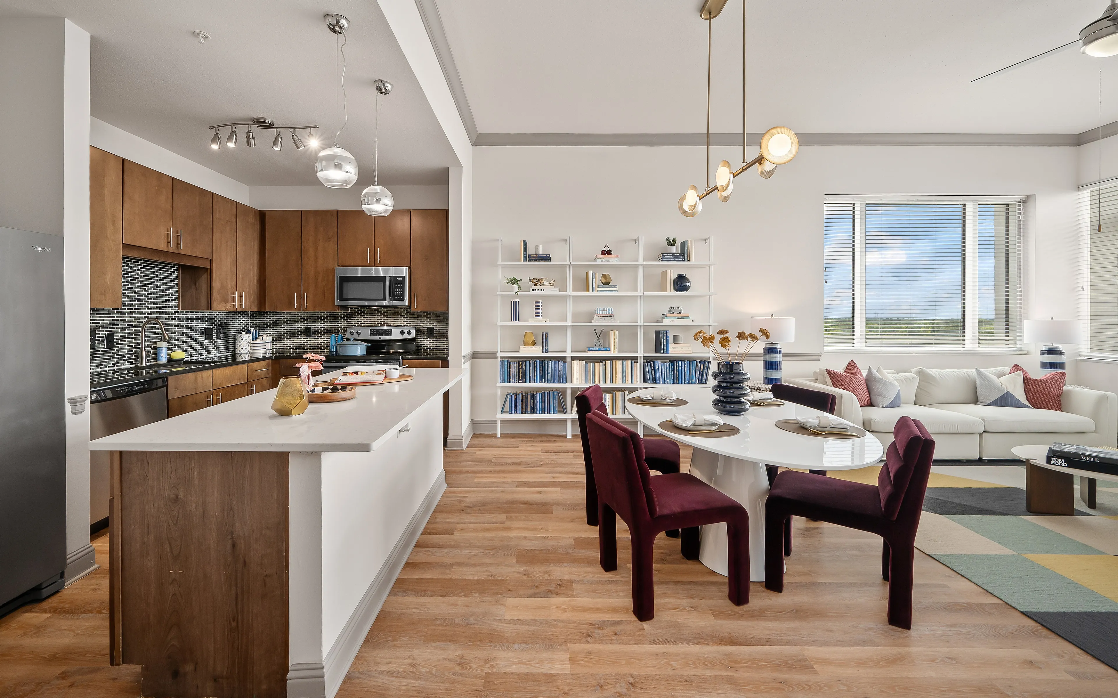 dining area and kitchen