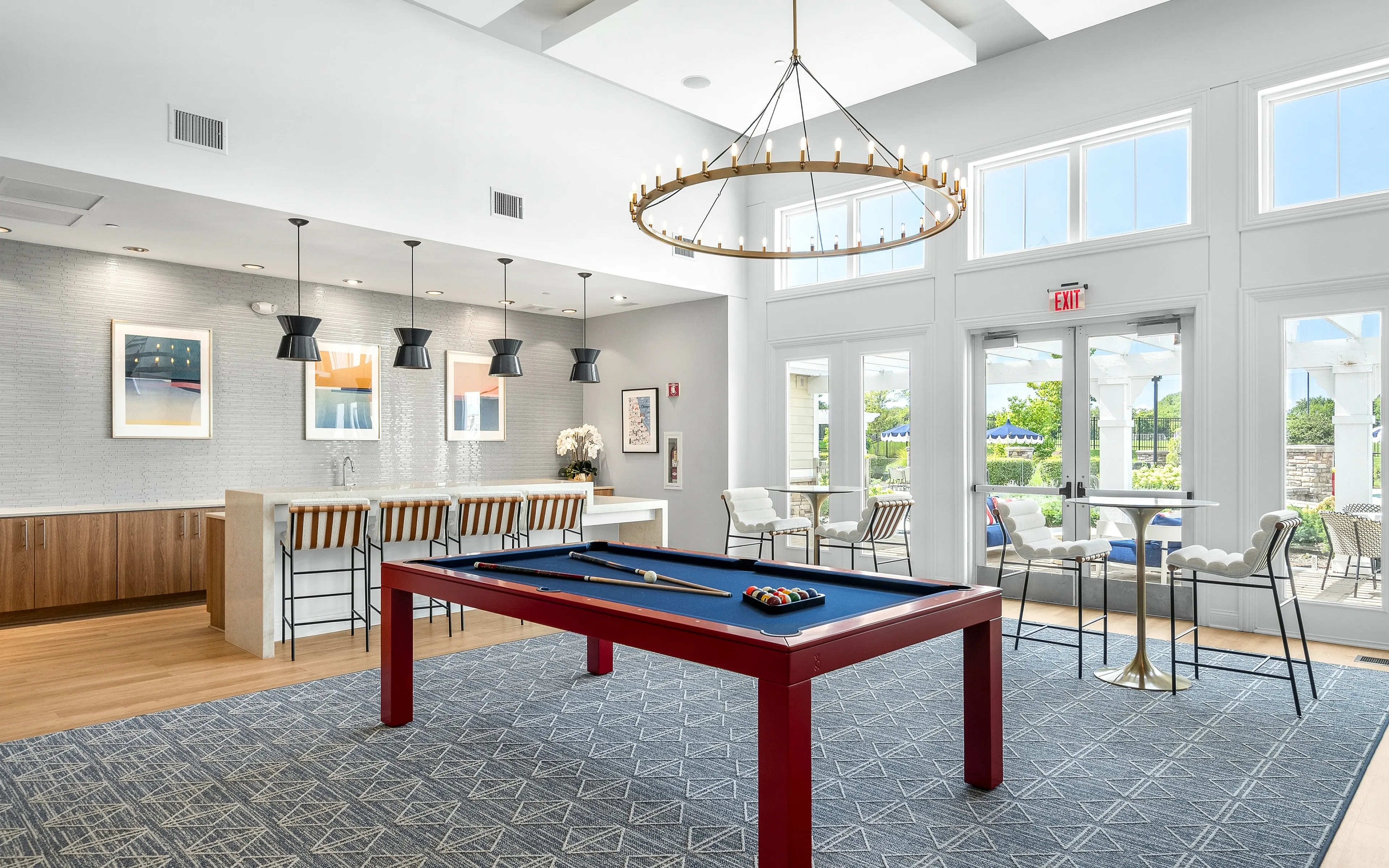 billiards in clubhouse