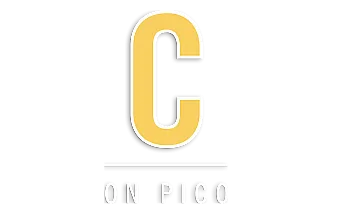 Bold and modern logo for C on Pico, featuring a striking yellow letter 'C' on a sleek black background.