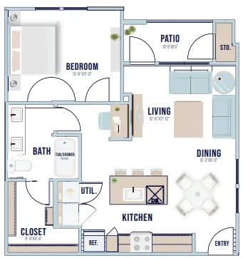 A3 1x1 floor plan