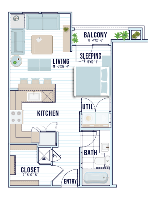 E1 floor plan