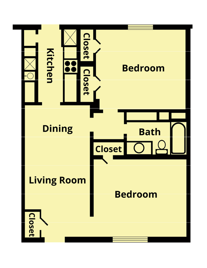 B4 - 2 Bed 1 Bath
