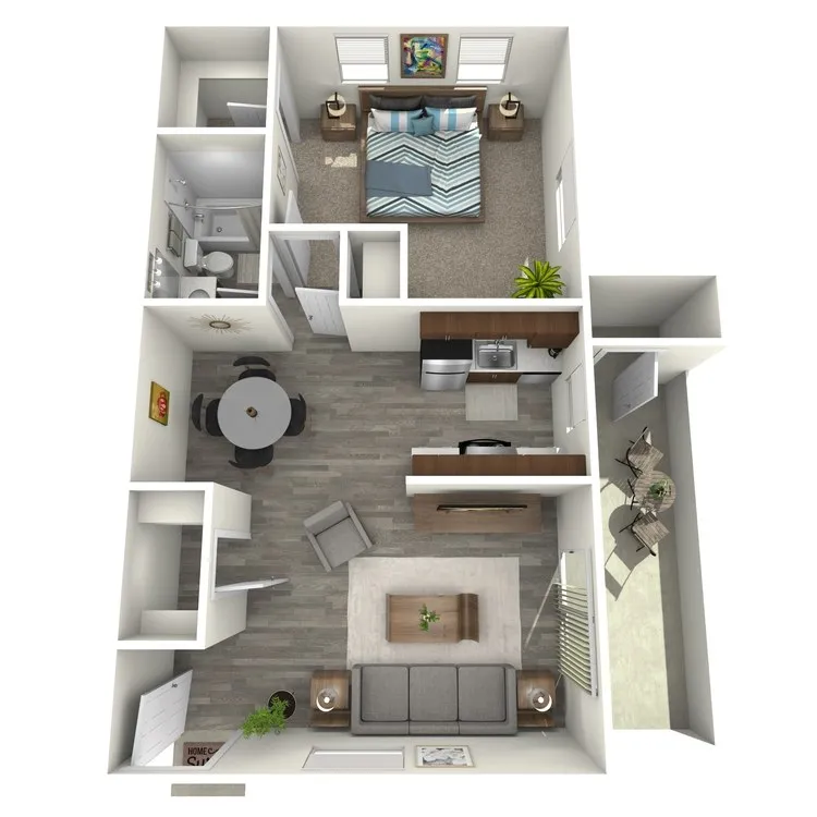 A1 Partial floor plan featuring 1 bedroom 1 bathroom