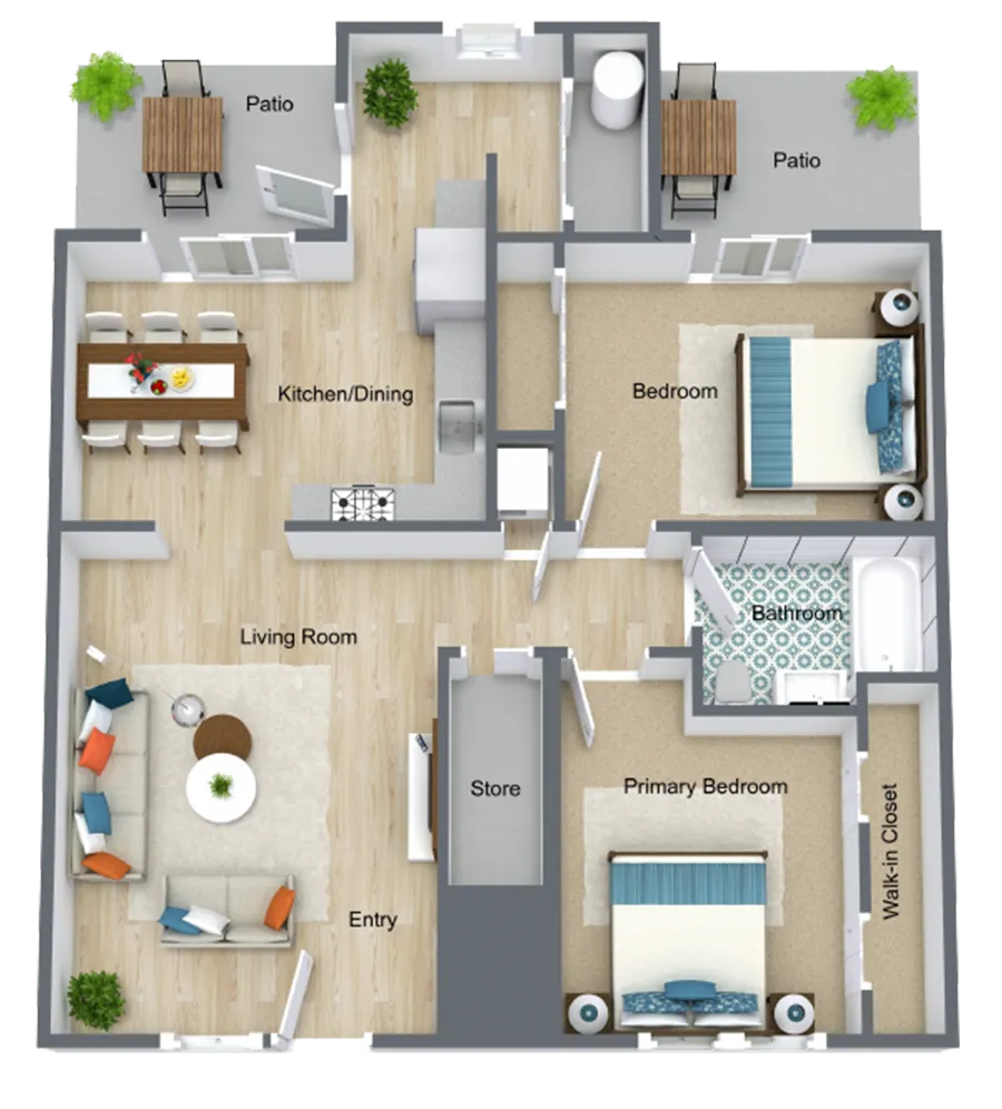 B1 - 2 Bed 1 Bath