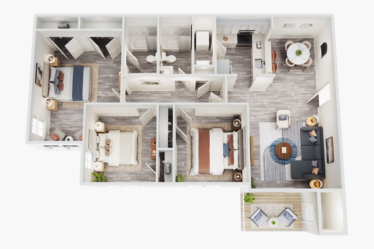 C1 - 3 Bed 2 Bath