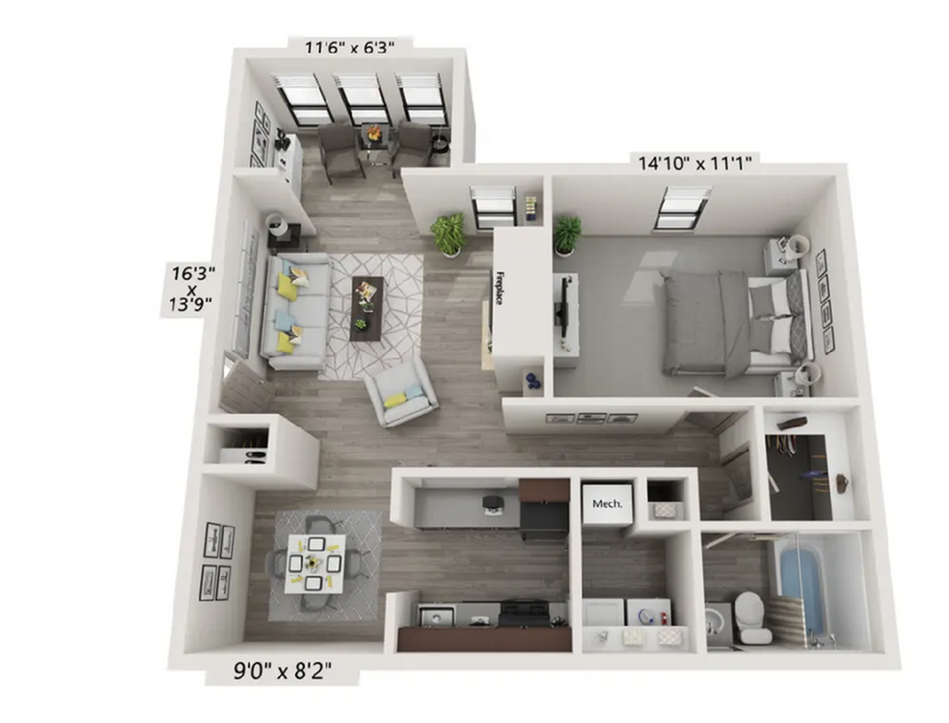 A1 1 Bed 1 Bath