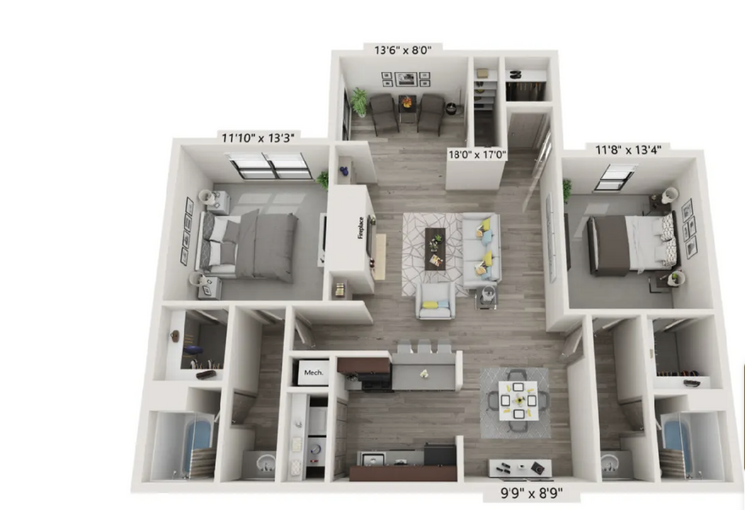 B1 2 Bed 2 Bath