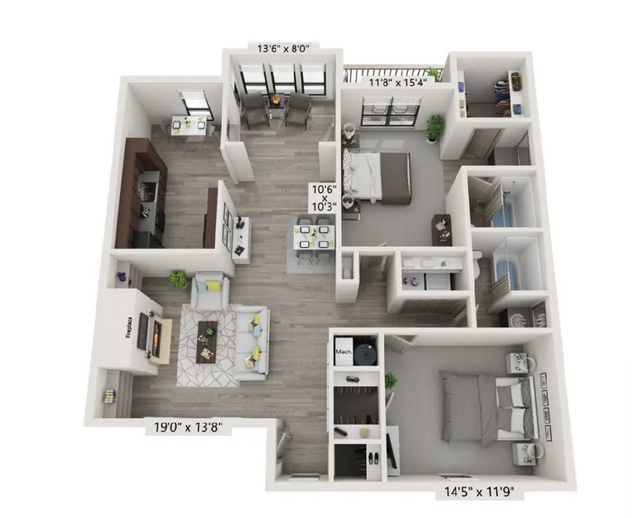 B2 2 Bed 2 Bath