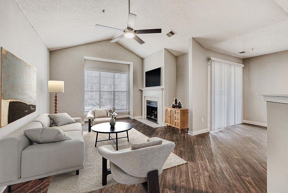 Living Room with Fireplace