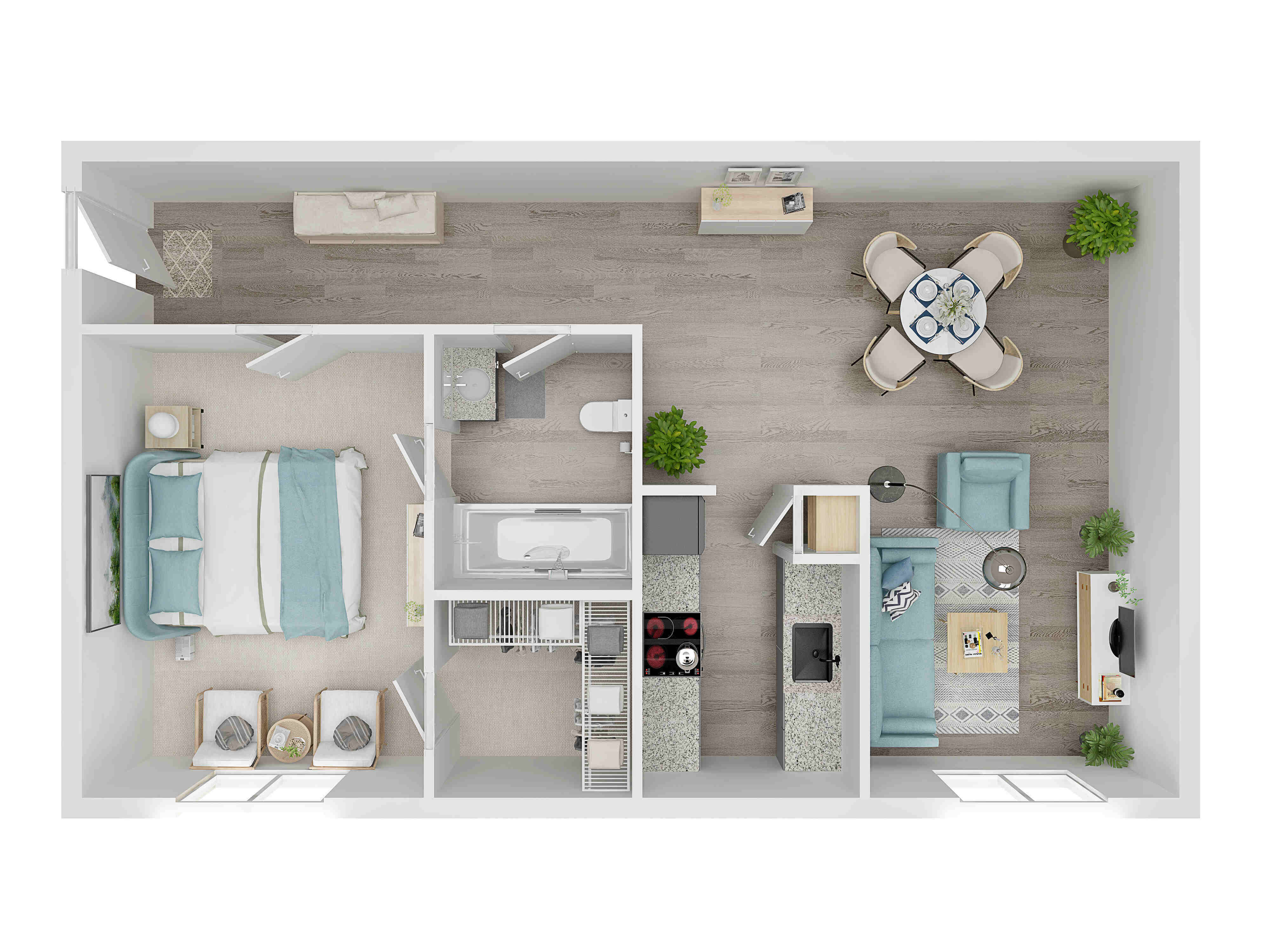 Ashford Willow Falls 1 bed 1 bath 700 sqft