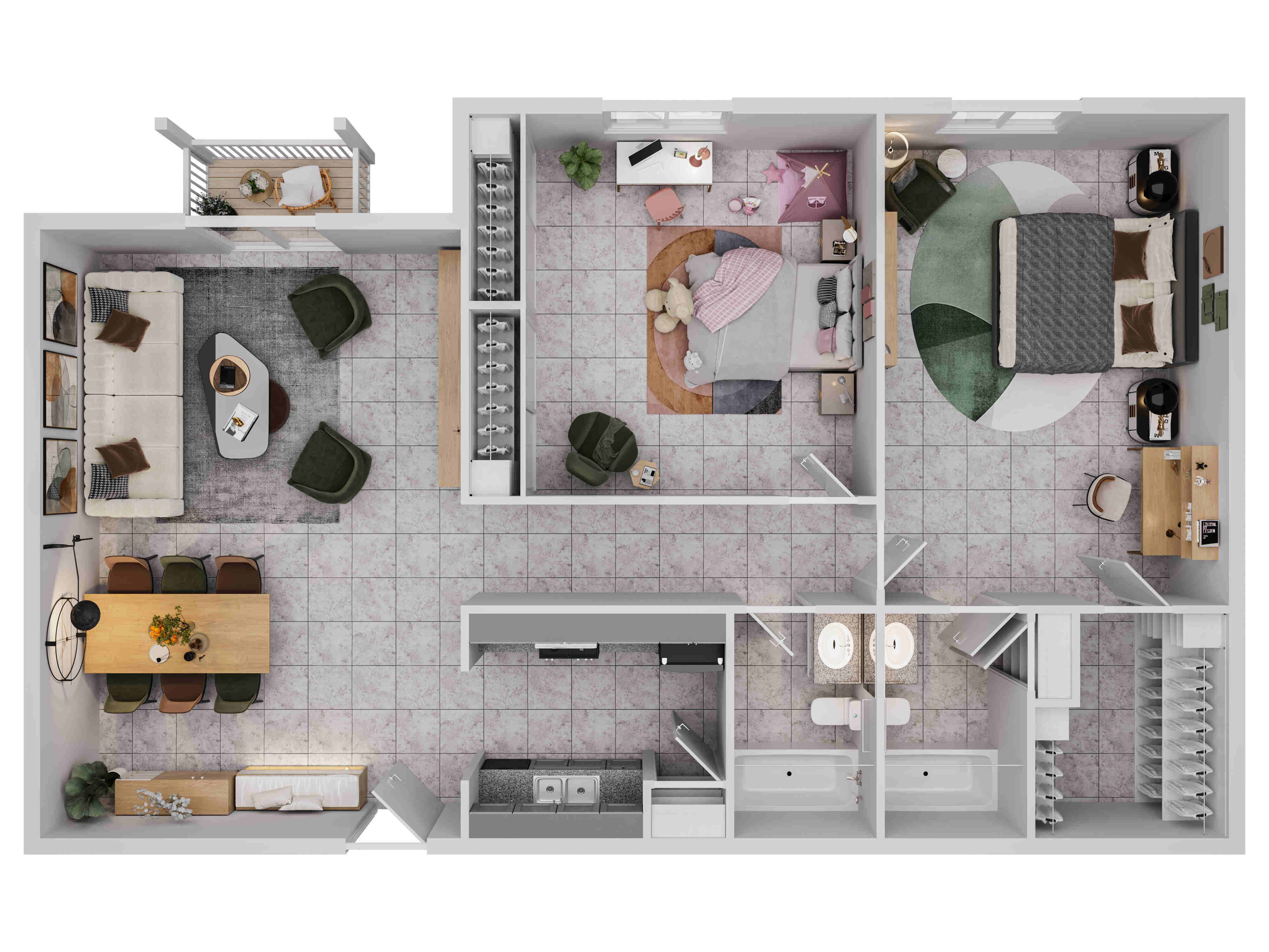 Ashford Santa Ana 2 Bed 2 Bath