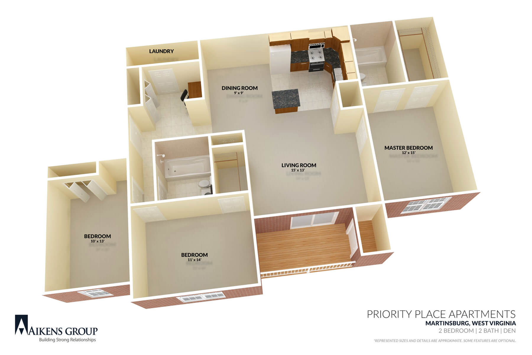 Image showcasing 1 - 3 Bed Apartments - Check Availability | PRIORITY PLACE APTS