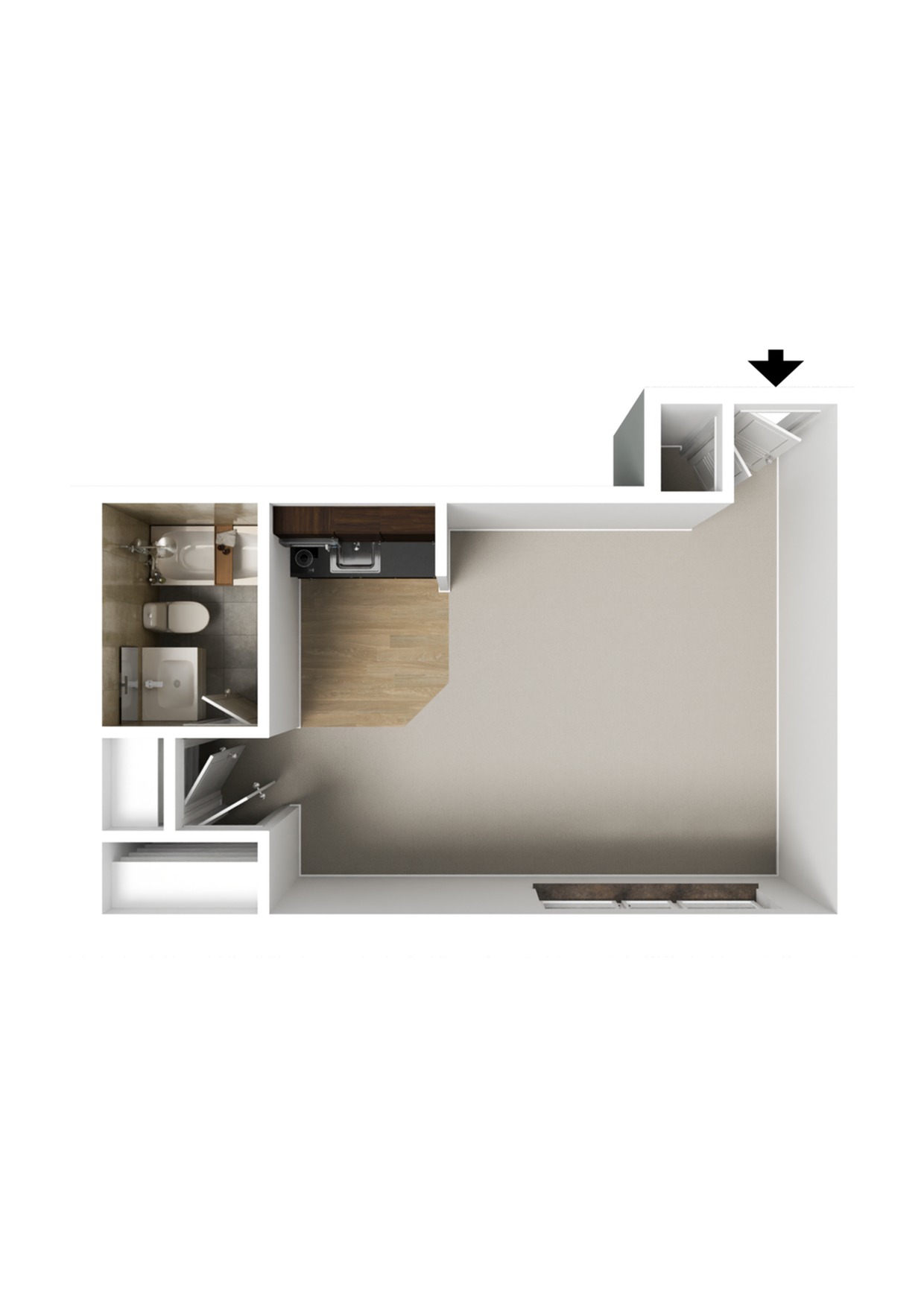 Efficiency Studio Maryland Arms Apartments