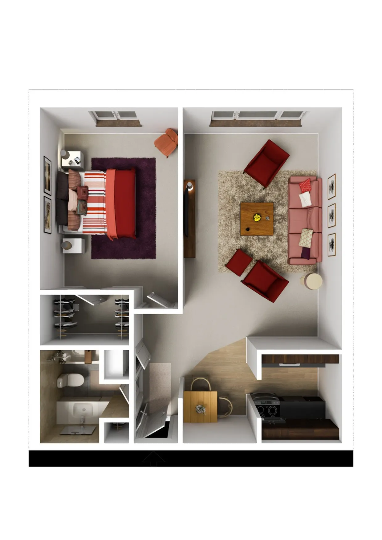 One Bedroom XL Apartment