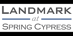 Elegant logo for Landmark at Spring Cypress, featuring sophisticated typography.