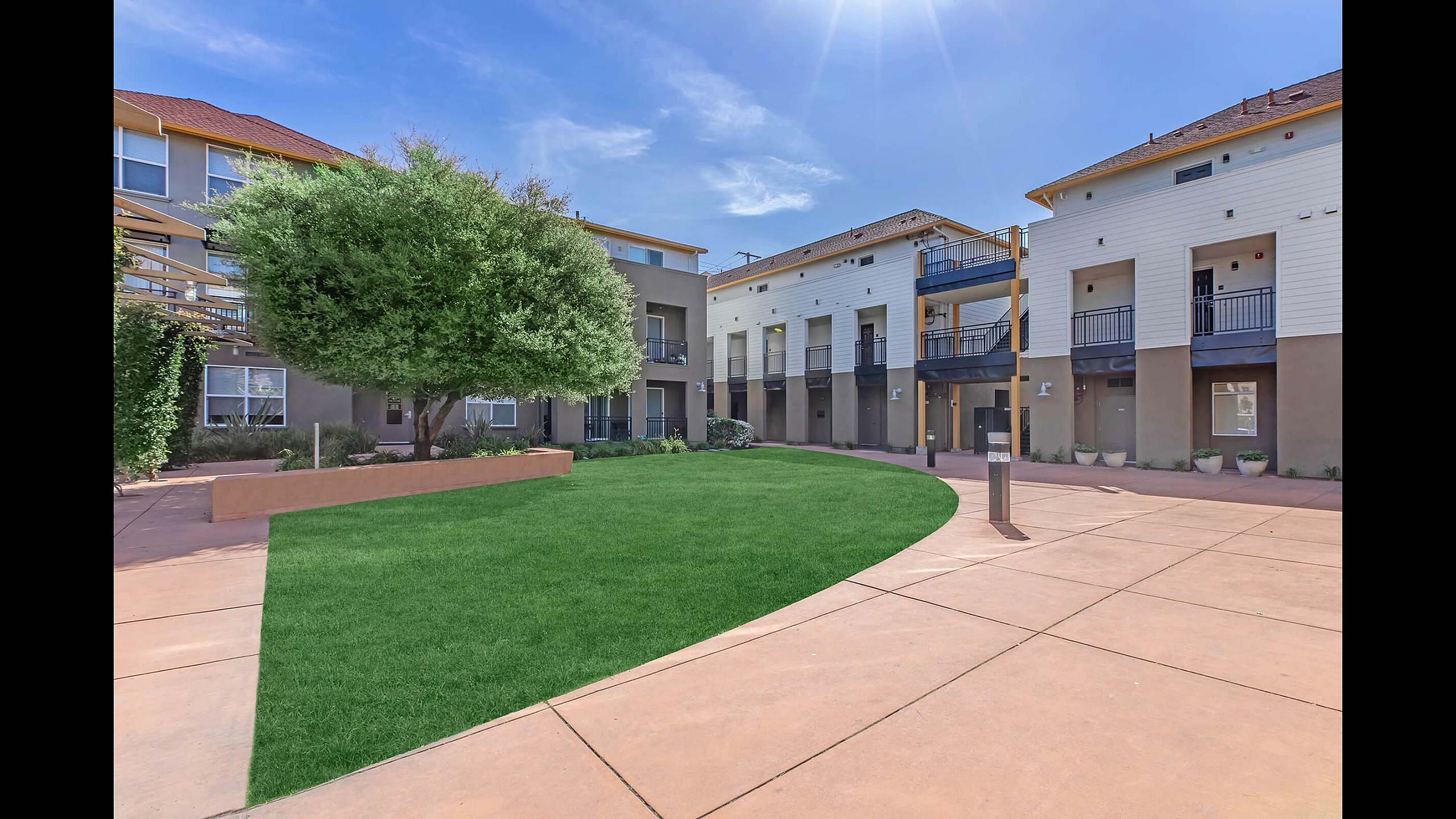 The Village at Town Center Apartments Courtyard