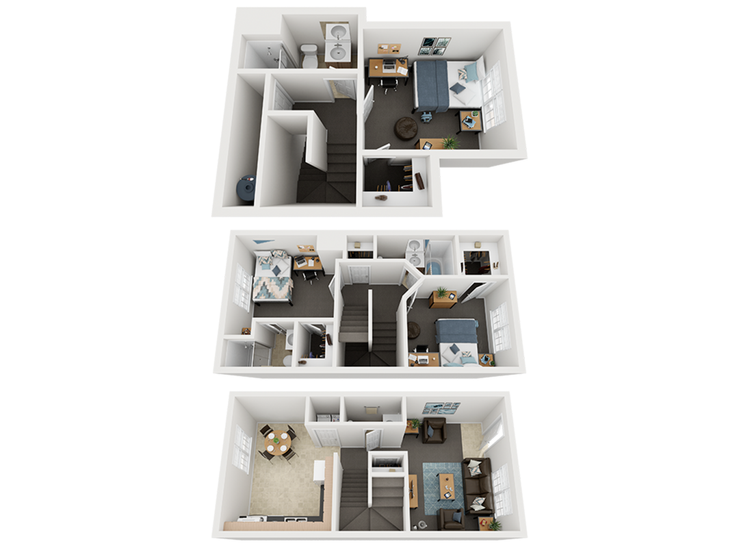 Method Townhomes 3BD / 3.5BA Townhome Floor Plan