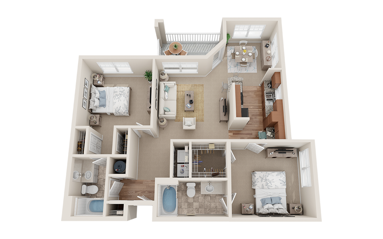 View at Legacy Oaks 2B Deluxe Floor Plan