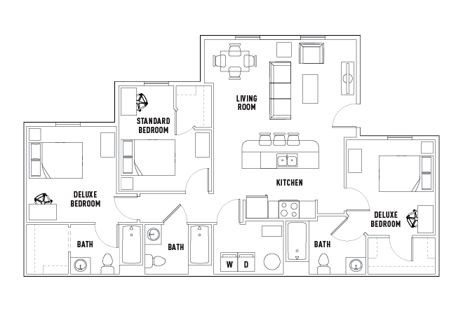 3 Bed x 3 Bath | 3 Bed Apartment | The Province Greensboro