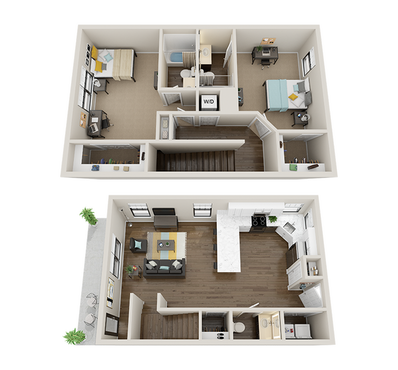 The Collective at Clemson 2x2.5 Premium Floor Plan