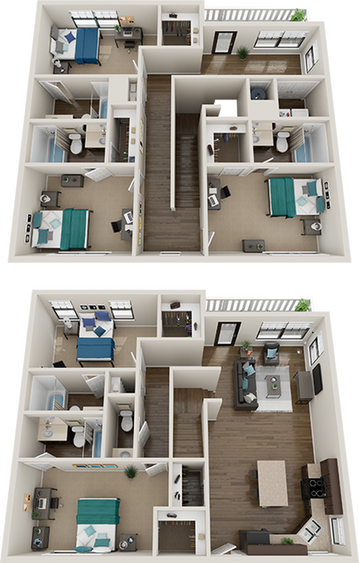 The Collective at Clemson 5x5.5 Floor Plan