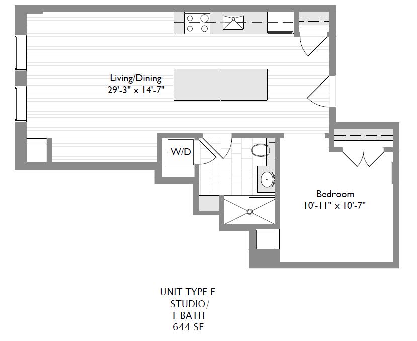 Studio | 644 sqft