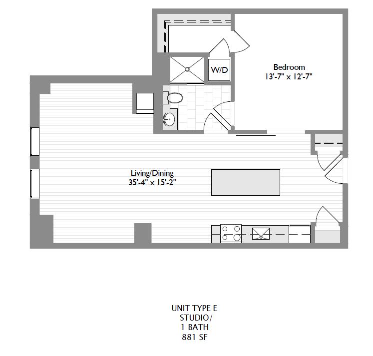 Studio | 881 sqft