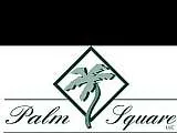 Elegant Palm Square logo featuring a stylized palm tree in a green diamond, emphasizing sophisticated branding and prime location in Nashua, New Hampshire.