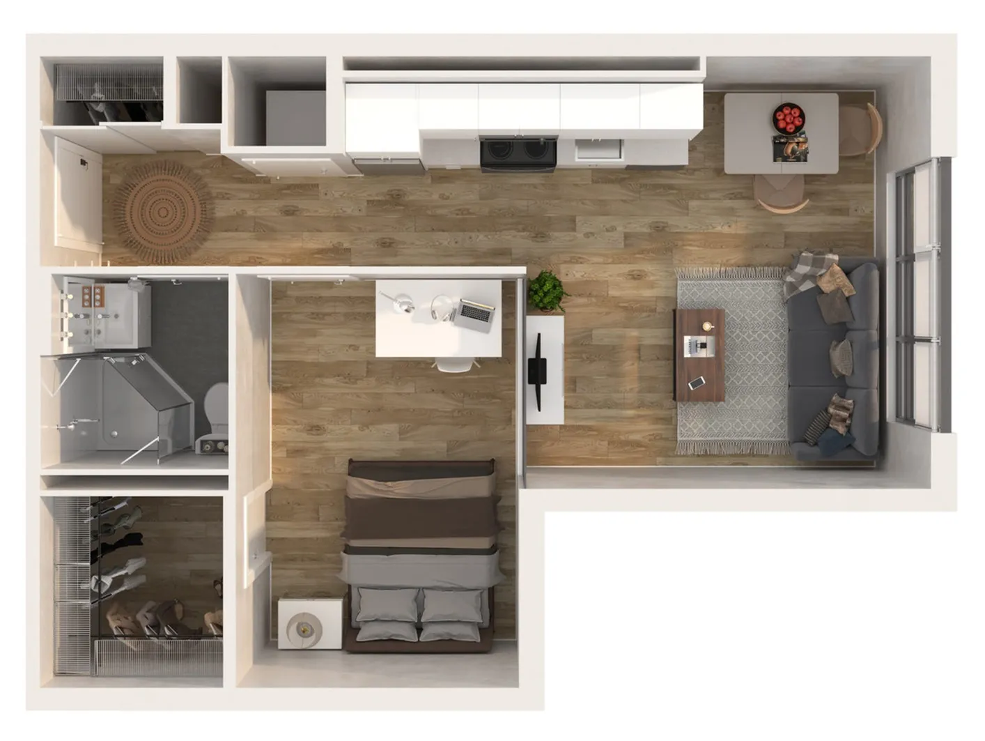one bedroom