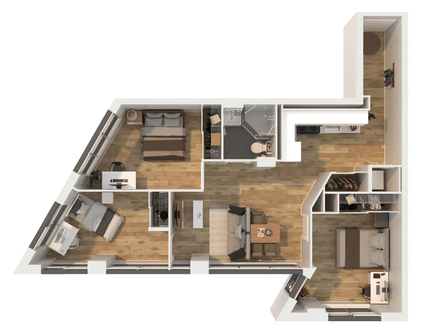 three bedroom