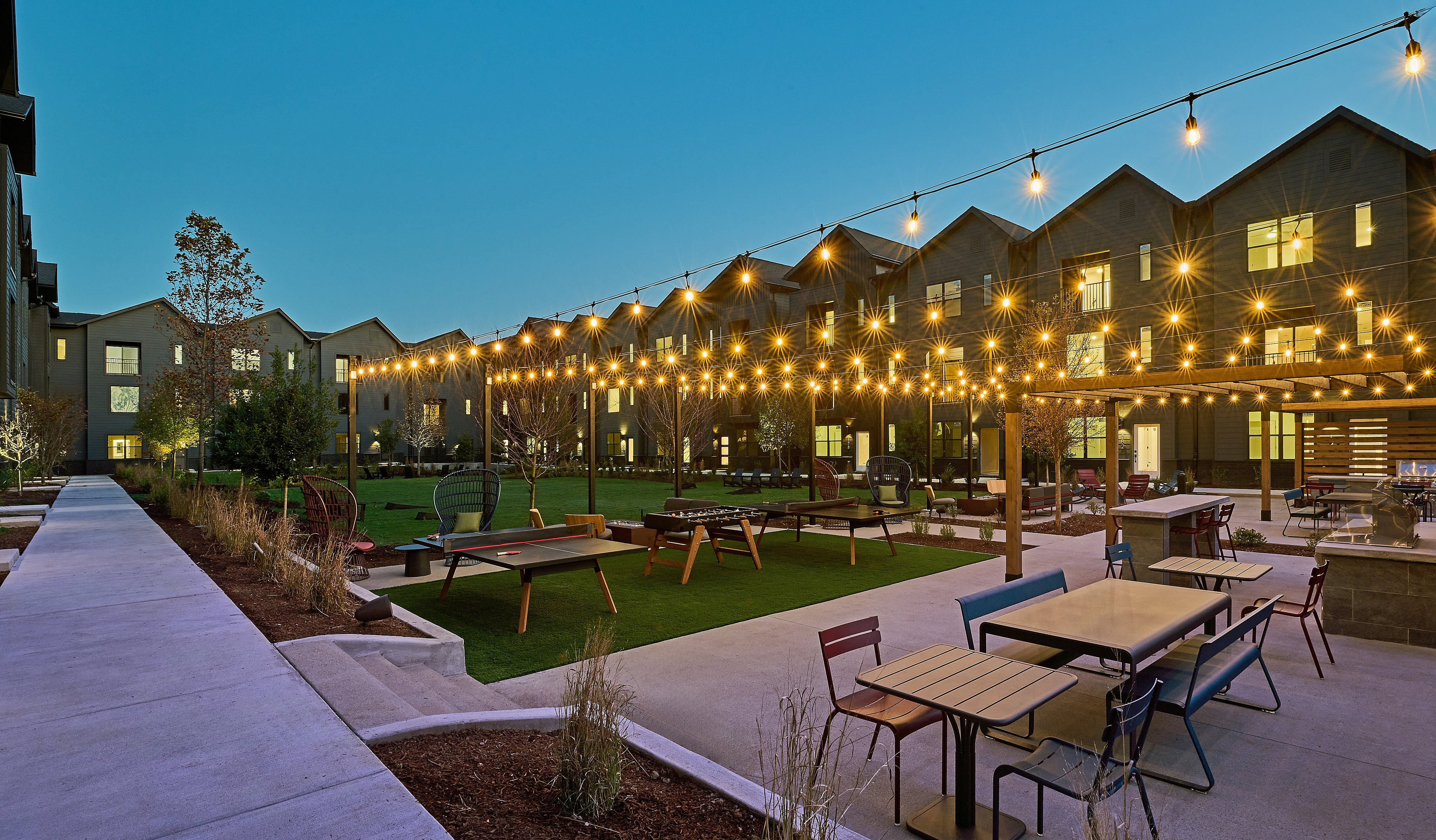 Nashville townhomes for rent with grills and outdoor space.