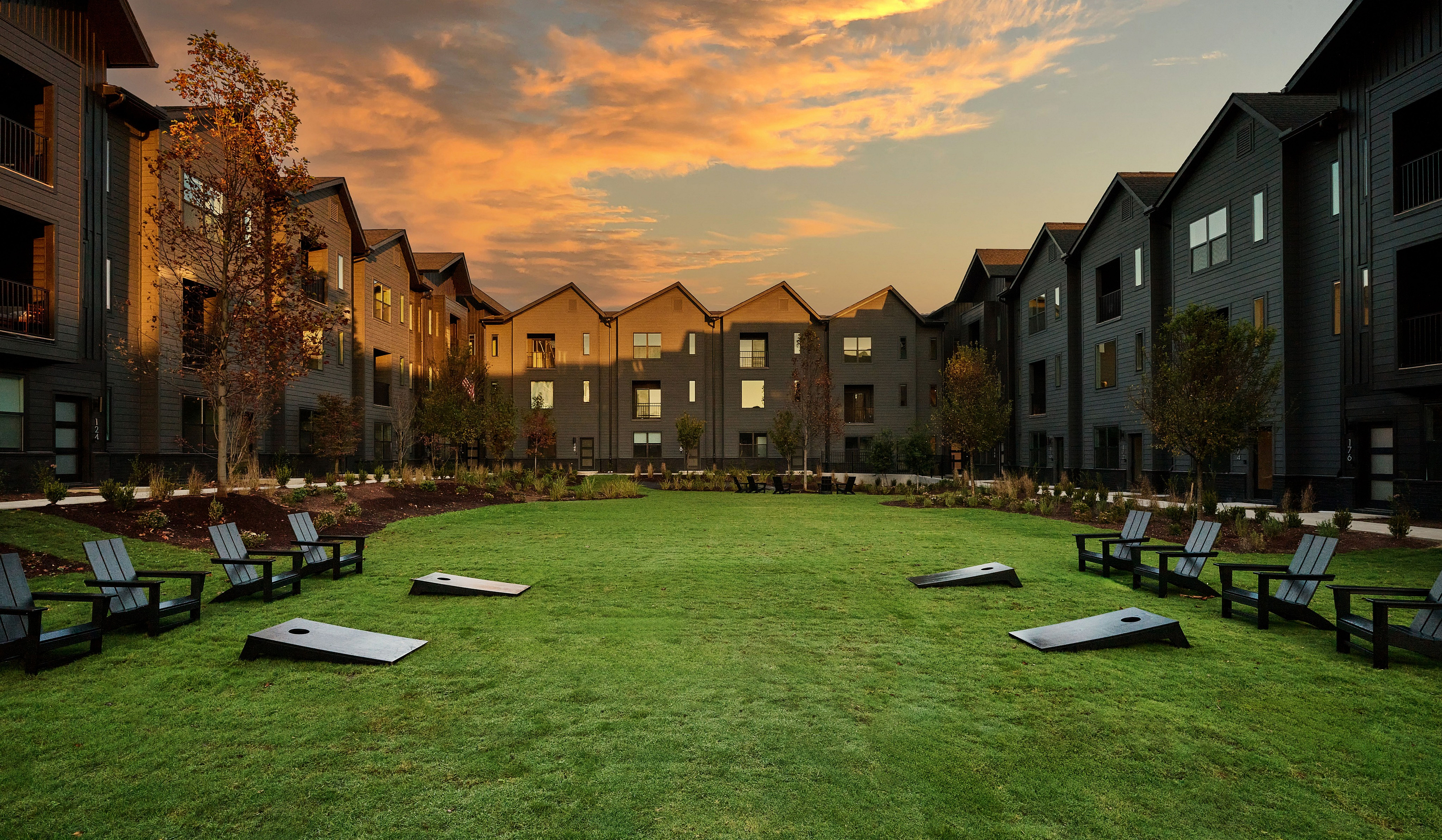 Townhomes with an amenity lawn .Dog friendly community.