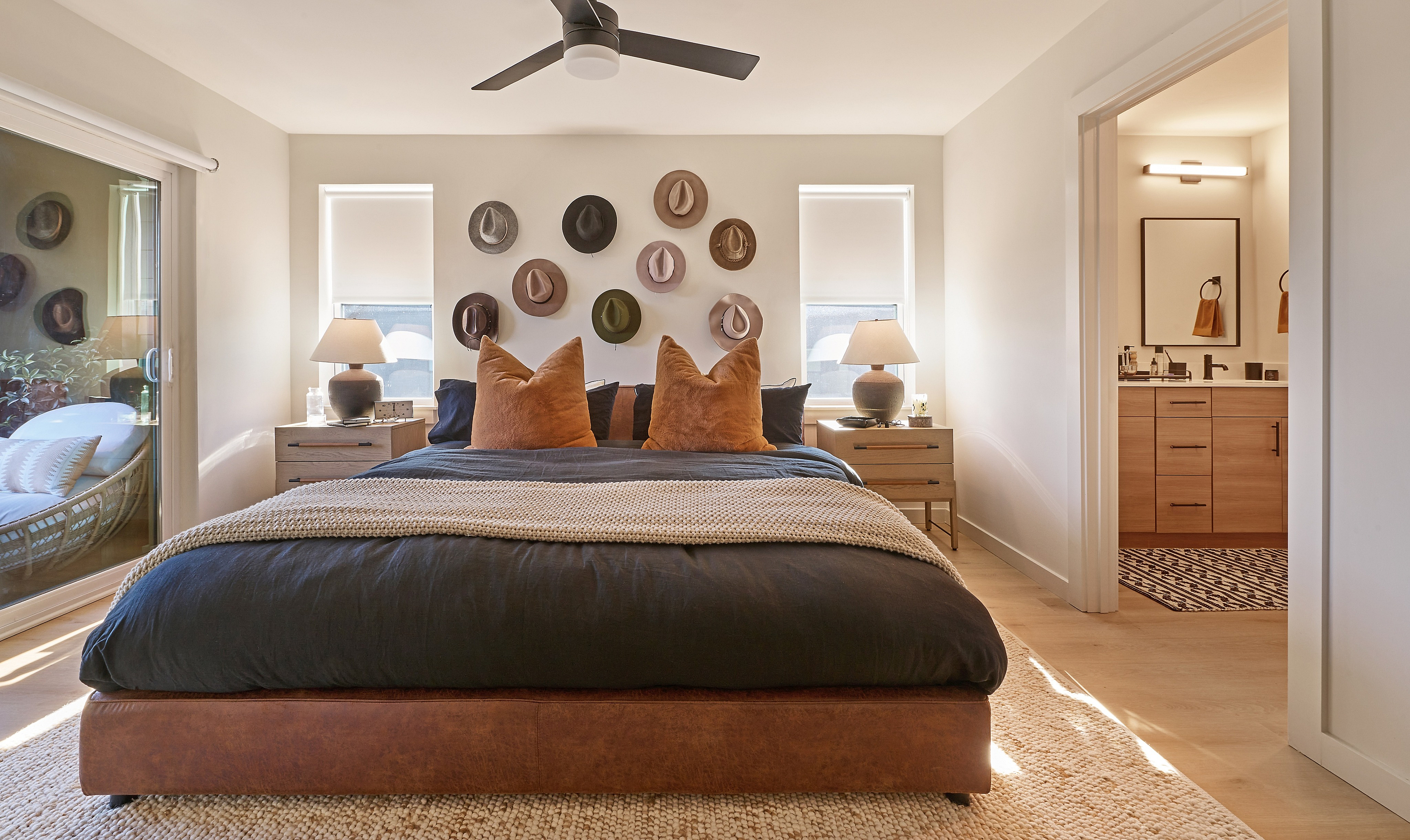 WeHo Nashville townhomes for rent with large bedroom and balconies.